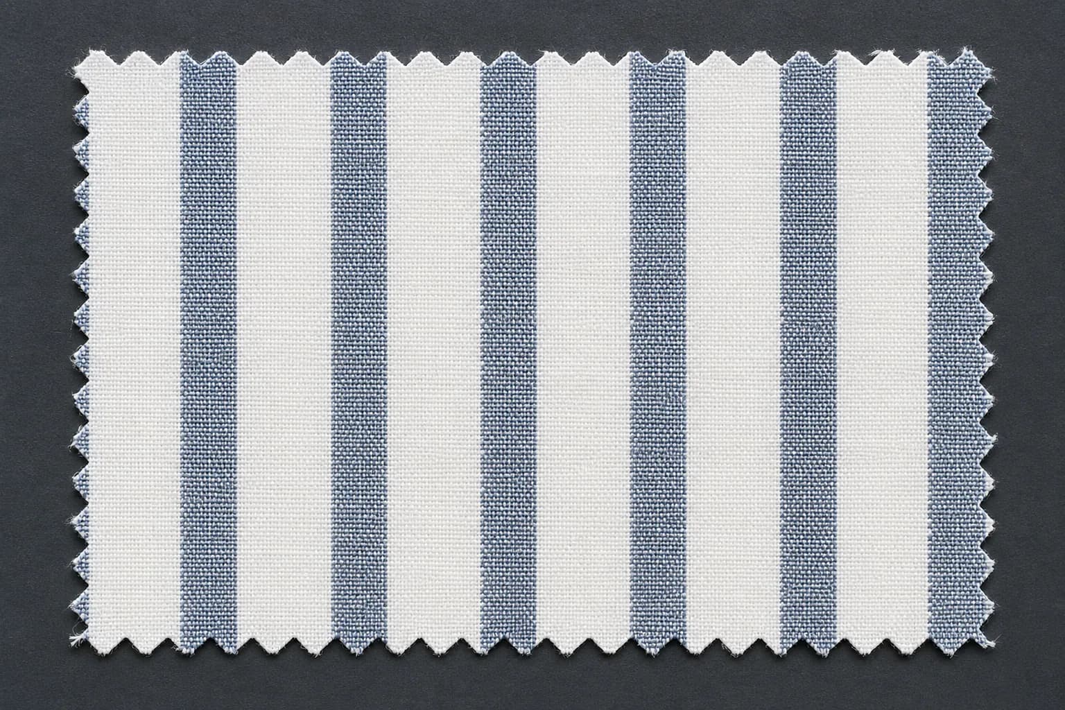 Fine striped cotton seen from very close: the stripes are wide and cleanly separated.
